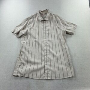 Roark Shirt Mens Medium Beige Bless Up Lightweight Breathable Quick Dry Stretch